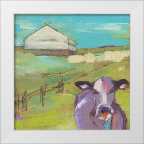 Castom White Modern Wood Framed Art Print by Jachimiec, Sue