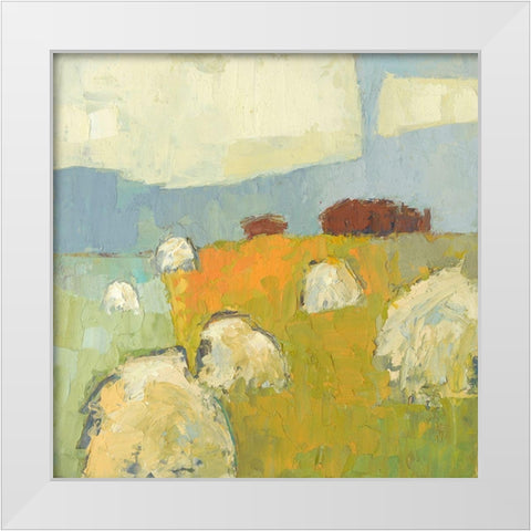 New Glarus Barn White Modern Wood Framed Art Print by Jachimiec, Sue