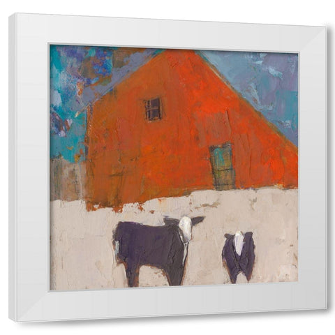 Hazel Barn White Modern Wood Framed Art Print by Jachimiec, Sue