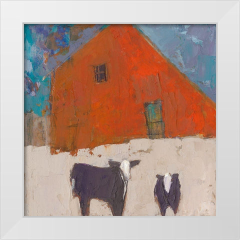 Hazel Barn White Modern Wood Framed Art Print by Jachimiec, Sue
