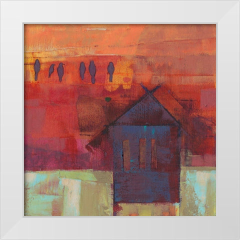 Bird Barn White Modern Wood Framed Art Print by Jachimiec, Sue