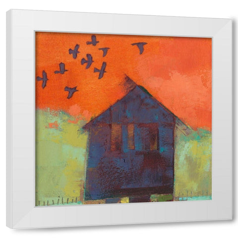 Bird Barn II White Modern Wood Framed Art Print by Jachimiec, Sue