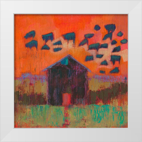 Kasten Barn White Modern Wood Framed Art Print by Jachimiec, Sue