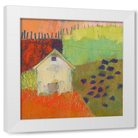 Rewy Barn White Modern Wood Framed Art Print by Jachimiec, Sue