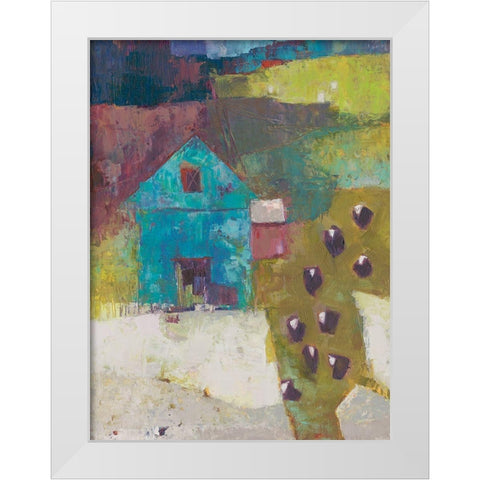Cloverton Barn White Modern Wood Framed Art Print by Jachimiec, Sue