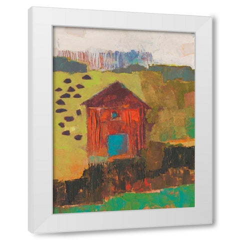 Darlington Barn White Modern Wood Framed Art Print by Jachimiec, Sue