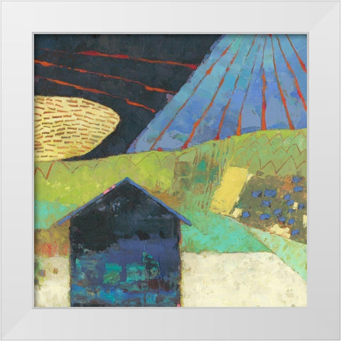 Bear Valley Barn III White Modern Wood Framed Art Print by Jachimiec, Sue