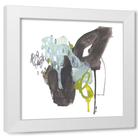 Moon Drop I White Modern Wood Framed Art Print by Vess, June Erica
