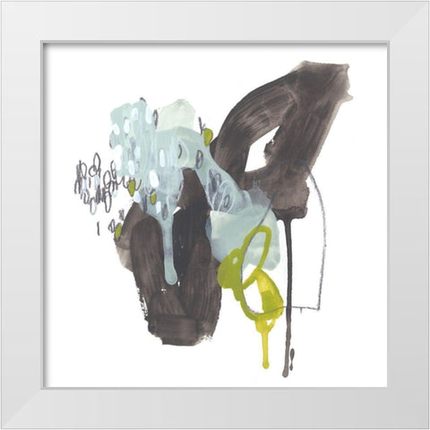 Moon Drop I White Modern Wood Framed Art Print by Vess, June Erica