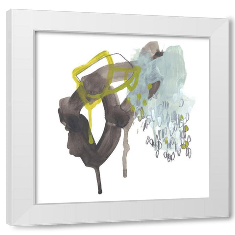 Moon Drop III White Modern Wood Framed Art Print by Vess, June Erica