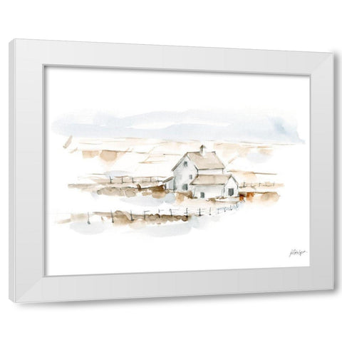 Neutral Farmhouse II White Modern Wood Framed Art Print by Harper, Ethan