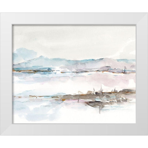 Across the Marsh II White Modern Wood Framed Art Print by Harper, Ethan