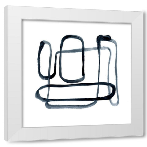 Sinuous II White Modern Wood Framed Art Print by Stramel, Renee W.