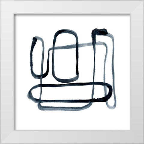 Sinuous II White Modern Wood Framed Art Print by Stramel, Renee W.