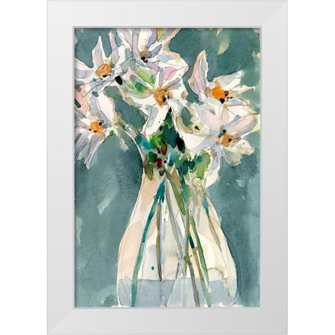 A Daisy Moment I White Modern Wood Framed Art Print by Dixon, Samuel