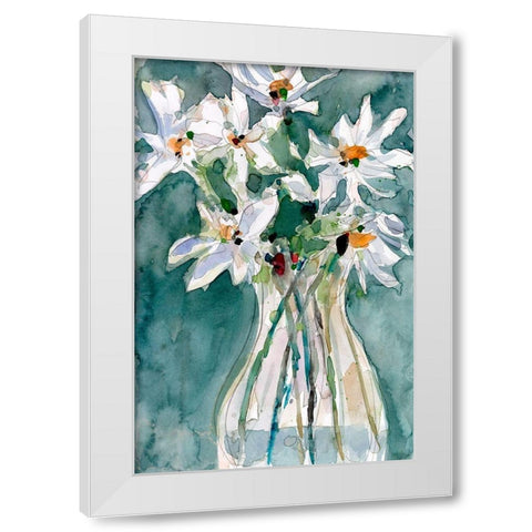 A Daisy Moment II White Modern Wood Framed Art Print by Dixon, Samuel