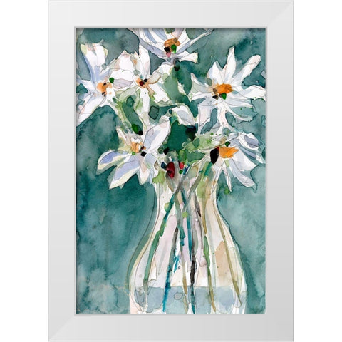 A Daisy Moment II White Modern Wood Framed Art Print by Dixon, Samuel