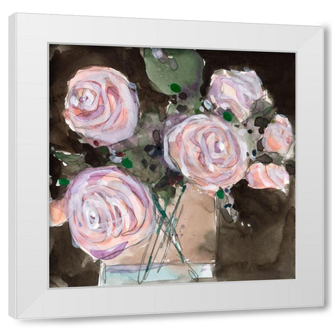 Rose Clippings I White Modern Wood Framed Art Print by Dixon, Samuel