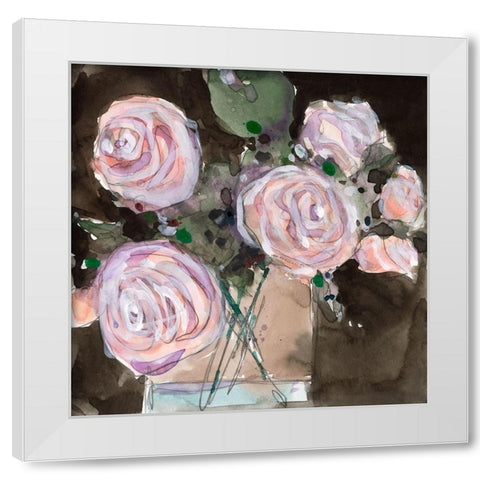 Rose Clippings I White Modern Wood Framed Art Print by Dixon, Samuel