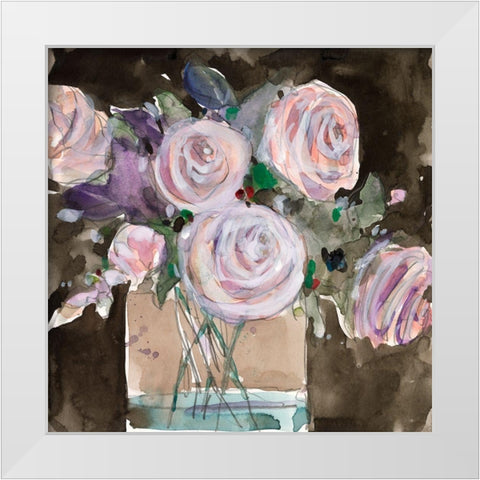 Rose Clippings II White Modern Wood Framed Art Print by Dixon, Samuel