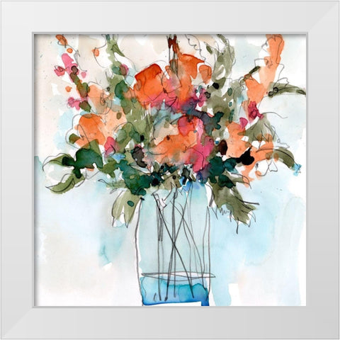 Water Garden Still Life II White Modern Wood Framed Art Print by Dixon, Samuel