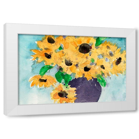 Sunflower Moment II White Modern Wood Framed Art Print by Dixon, Samuel