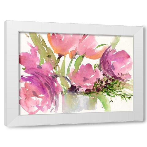 Velvet II White Modern Wood Framed Art Print by Dixon, Samuel