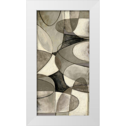 Mod Overlay II White Modern Wood Framed Art Print by Meagher, Megan