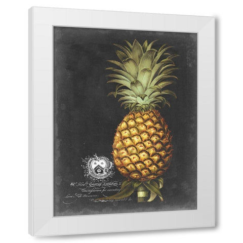 Royal Brookshaw Pineapple I White Modern Wood Framed Art Print by Brookshaw, George