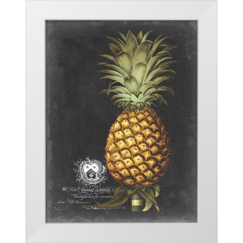Royal Brookshaw Pineapple I White Modern Wood Framed Art Print by Brookshaw, George