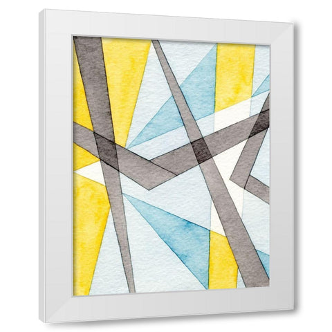 Converging Angles I White Modern Wood Framed Art Print by Galapon, Nikki