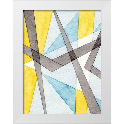 Converging Angles I White Modern Wood Framed Art Print by Galapon, Nikki