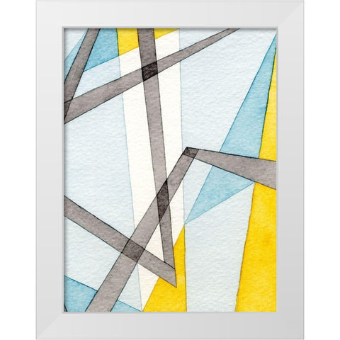 Converging Angles II White Modern Wood Framed Art Print by Galapon, Nikki