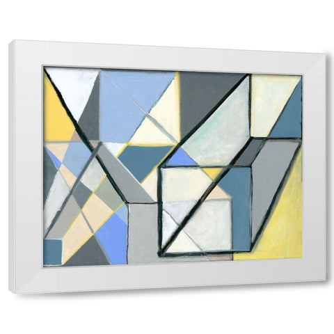 Cuboid White Modern Wood Framed Art Print by Galapon, Nikki