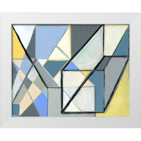 Cuboid White Modern Wood Framed Art Print by Galapon, Nikki