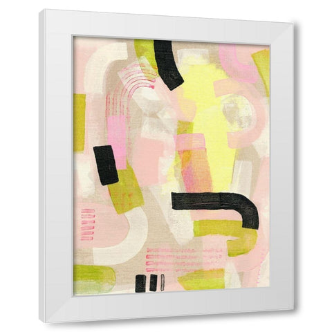 Neon Marks I White Modern Wood Framed Art Print by Galapon, Nikki