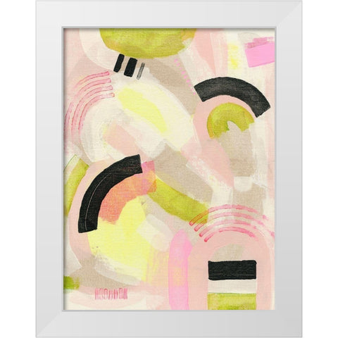 Neon Marks II White Modern Wood Framed Art Print by Galapon, Nikki