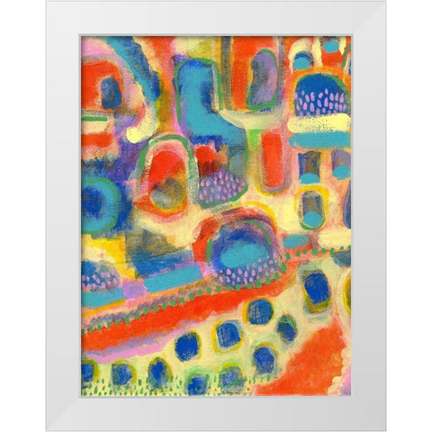 Village I White Modern Wood Framed Art Print by Galapon, Nikki