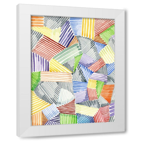 Crosshatch Quilt I White Modern Wood Framed Art Print by Galapon, Nikki