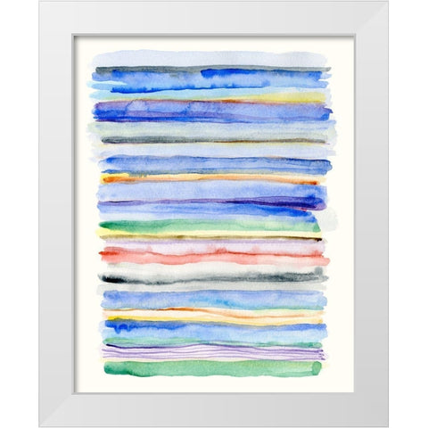 Watercolor Gradation White Modern Wood Framed Art Print by Galapon, Nikki