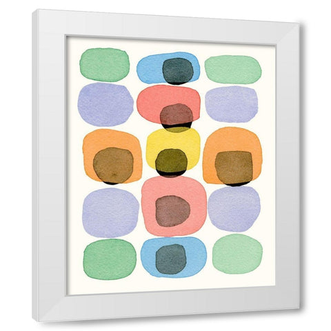 Ink Spot I White Modern Wood Framed Art Print by Galapon, Nikki