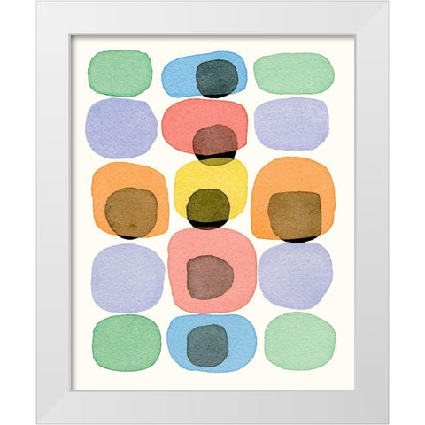 Ink Spot I White Modern Wood Framed Art Print by Galapon, Nikki
