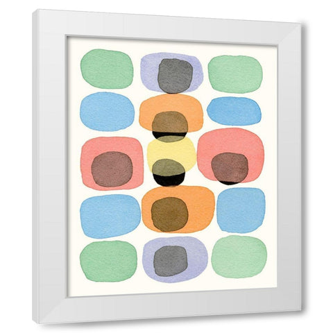 Ink Spot II White Modern Wood Framed Art Print by Galapon, Nikki