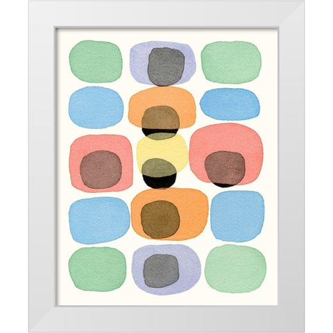 Ink Spot II White Modern Wood Framed Art Print by Galapon, Nikki