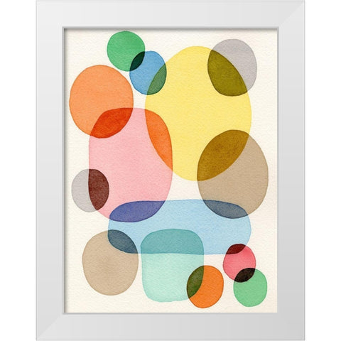 Inked Orbs IV White Modern Wood Framed Art Print by Galapon, Nikki