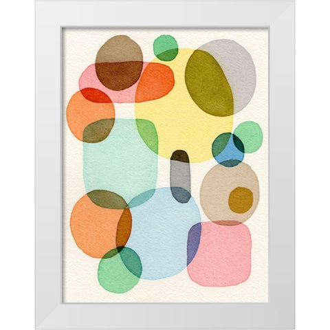 Inked Orbs VI White Modern Wood Framed Art Print by Galapon, Nikki