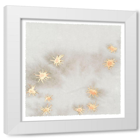 Spangled Grey II White Modern Wood Framed Art Print by Binder, Vanessa