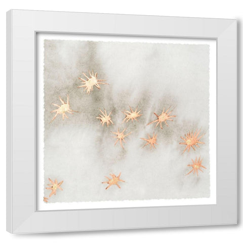 Spangled Grey III White Modern Wood Framed Art Print by Binder, Vanessa