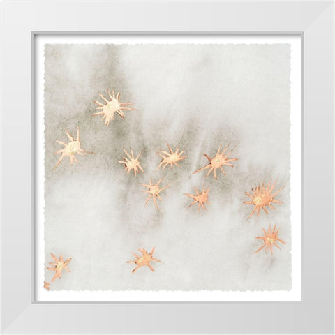 Spangled Grey III White Modern Wood Framed Art Print by Binder, Vanessa