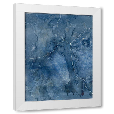 Blue River I White Modern Wood Framed Art Print by Binder, Vanessa